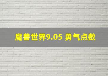 魔兽世界9.05 勇气点数